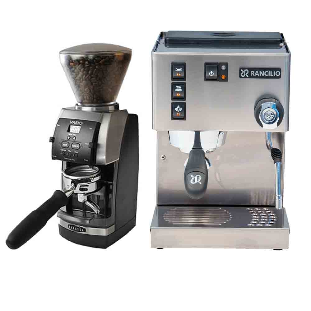Rancilio Silvia M and Baratza Vario w/Metal Portaholder