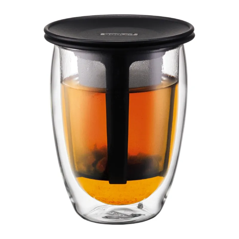 Bodum 12oz Tea for One with strainer in Black