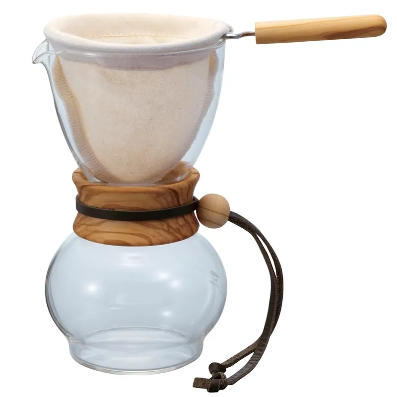 Hario Woodneck Drip Pot "Olive Wood" 8 oz