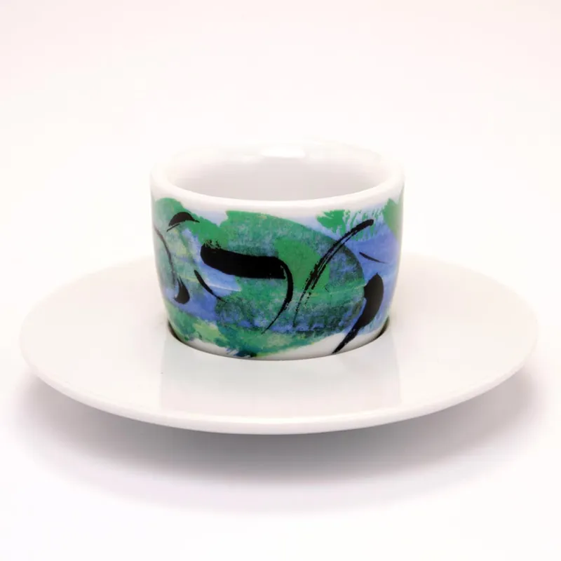 Francis Francis! Mou Cup and Saucer Green/Blue