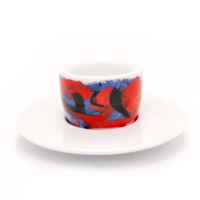 Francis Francis! Mou Cup and Saucer Red/Darkblue