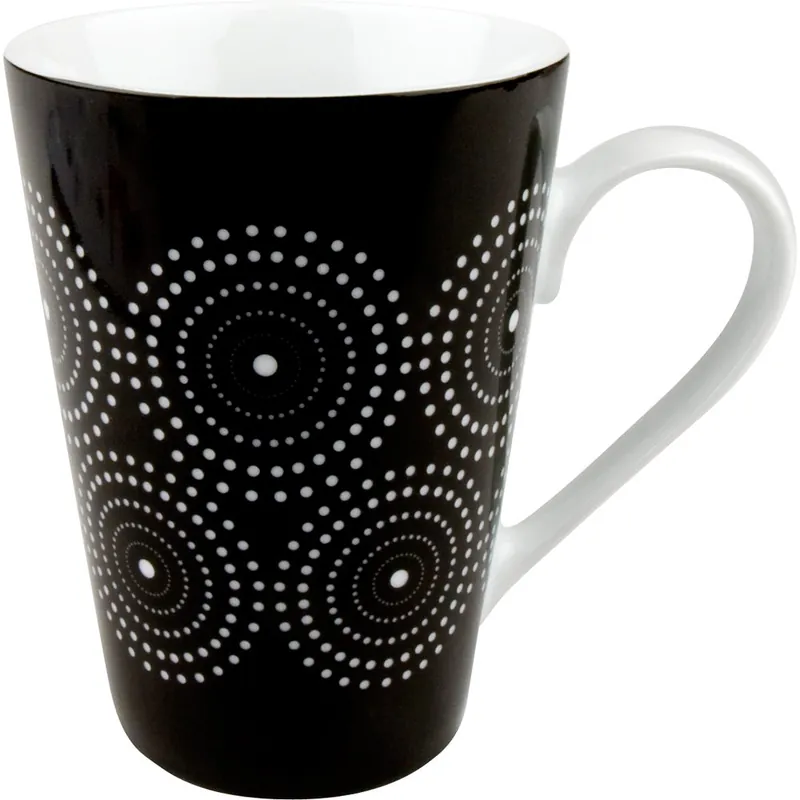 Konitz Black and White 13oz Mug Burst Design