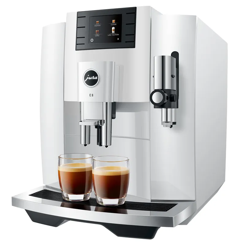 JURA E8 Espresso Machine - Piano White (NAA)