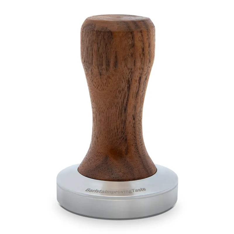 BIT 58.6mm Flat Espresso Tamper - Walnut