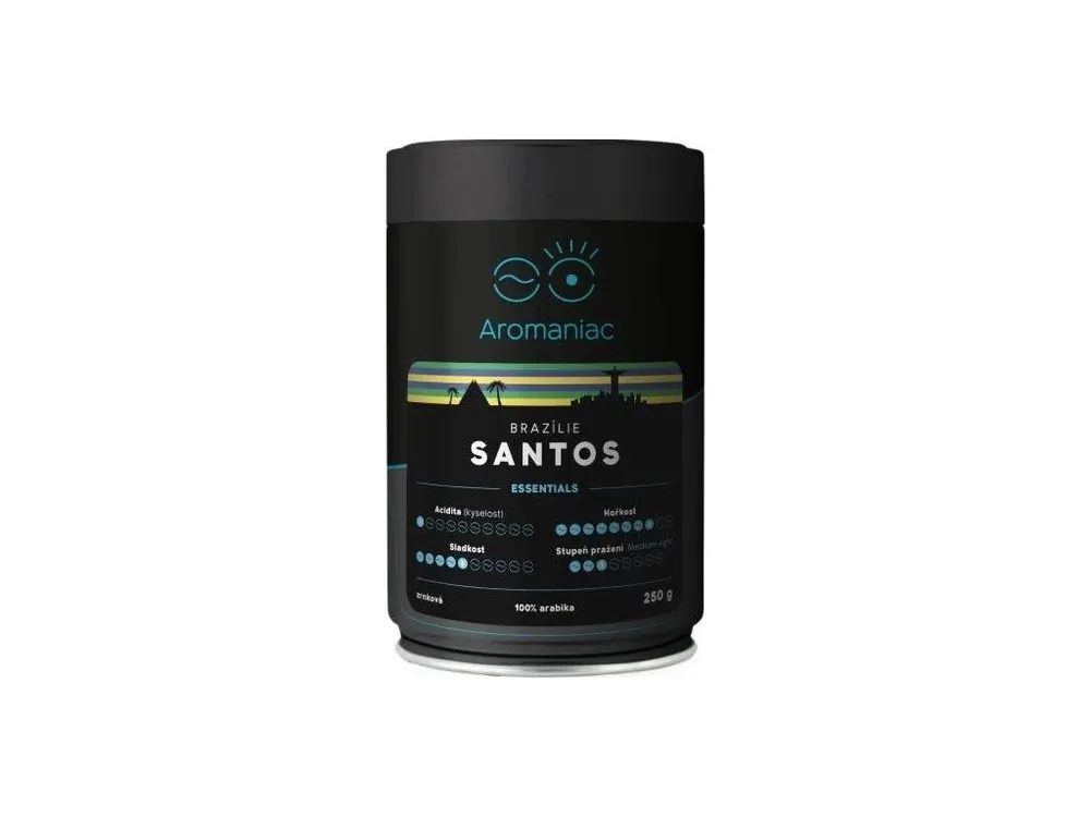 Aromaniac Freshly Roasted Coffee Brazil Santos ground can 250 g