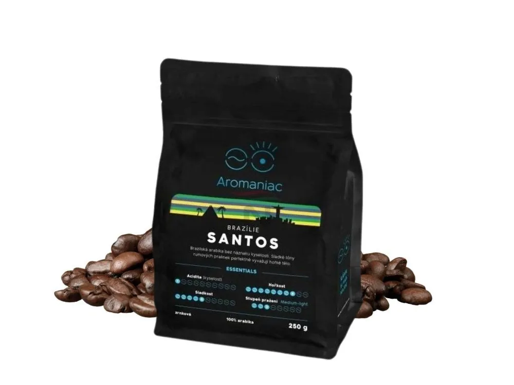 Aromaniac Freshly Roasted Coffee Brazil Santos beans 250 g