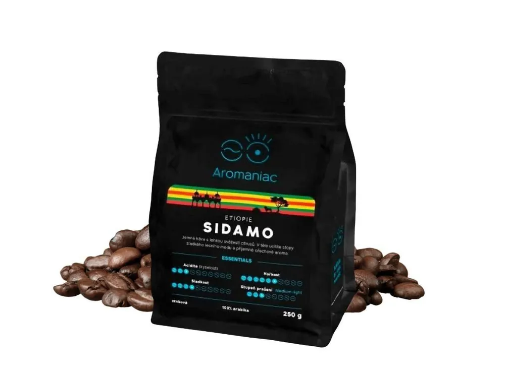 Aromaniac Freshly roasted Ethiopia Sidamo coffee beans 250g