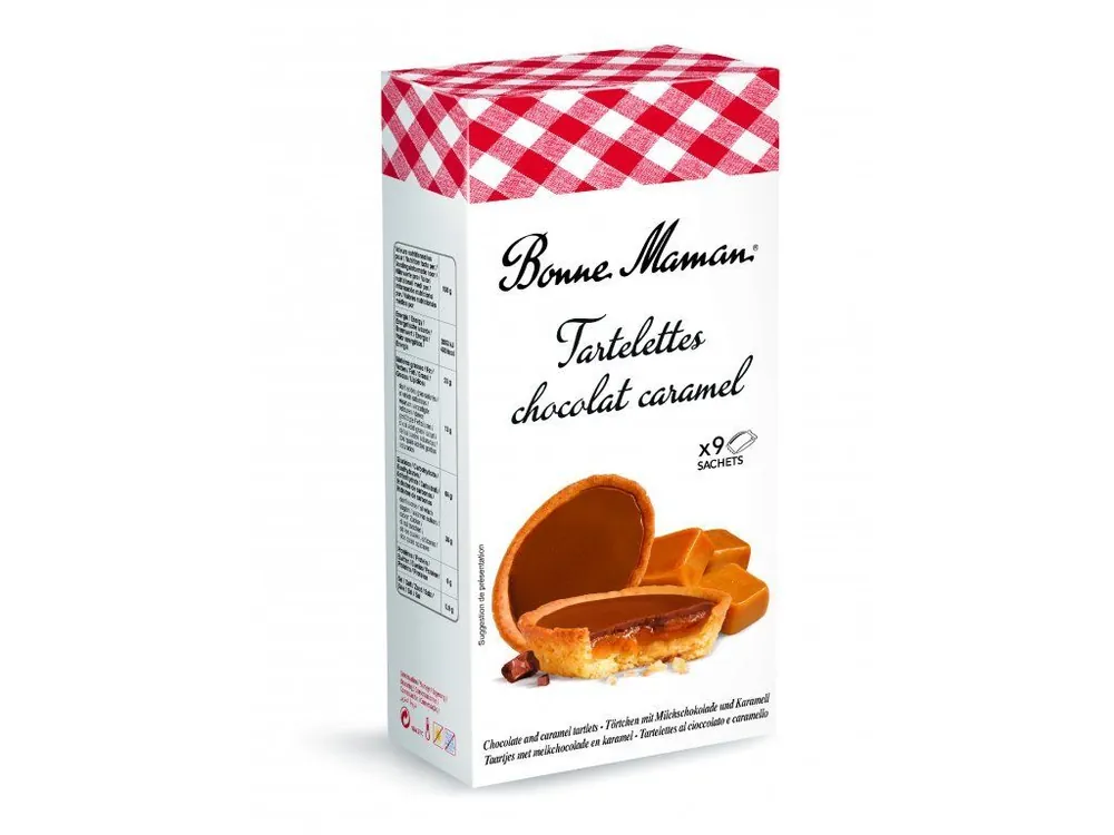 Bonne Maman caramel tartlets with milk chocolate and salted butter 135 g