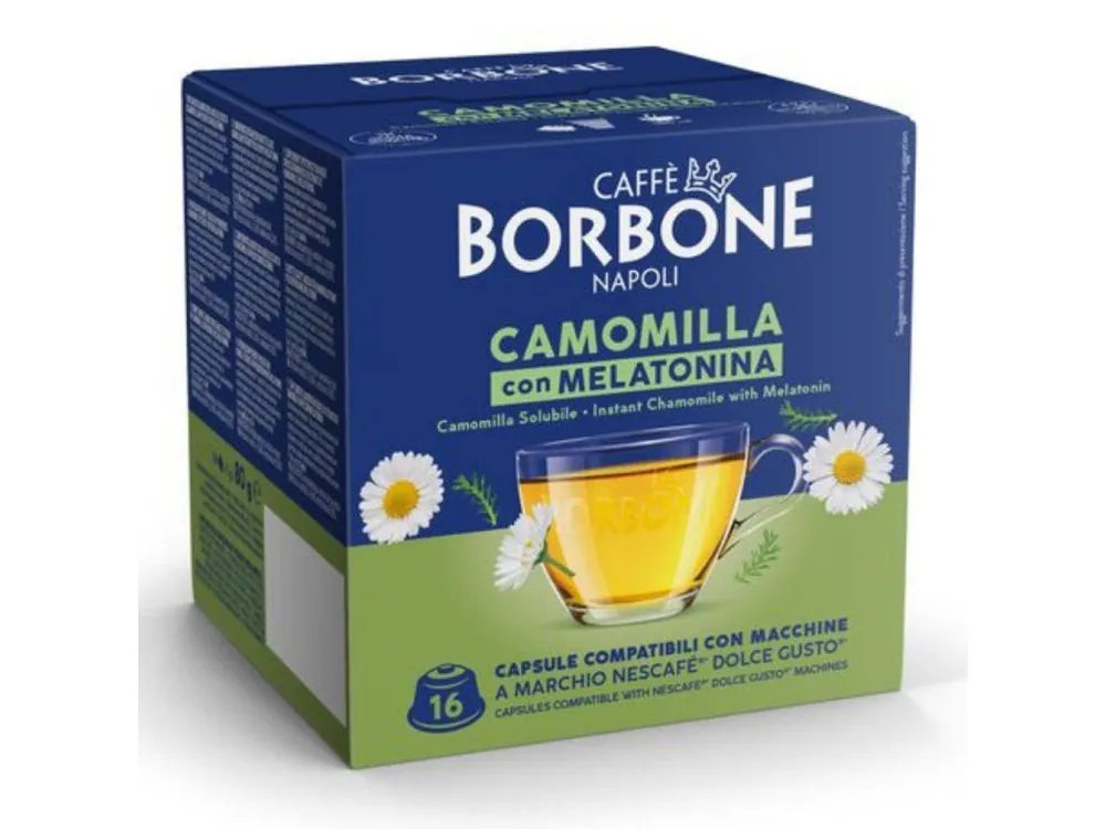 Caffé Borbone Herbal chamomile tea with melatonin capsules for Dolce Gusto 16 pcs