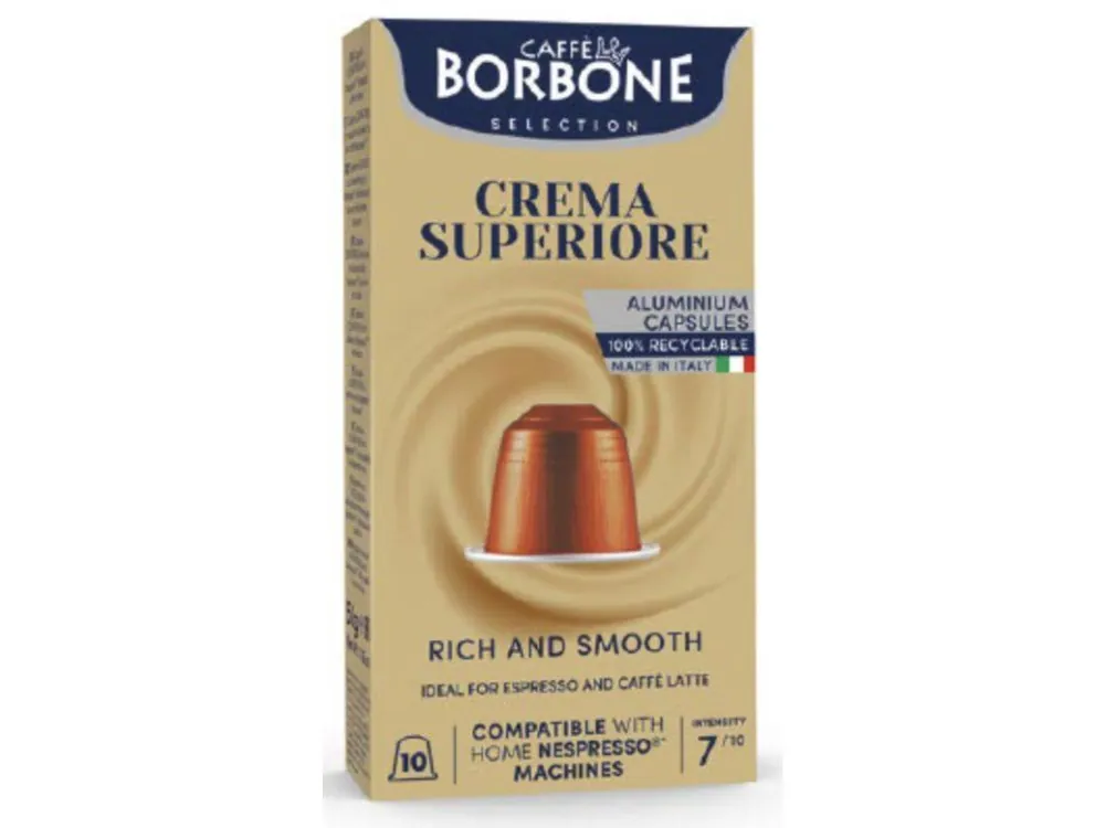 Caffe Borbone Crema Superiore aluminum capsules for Nespresso 10 pcs