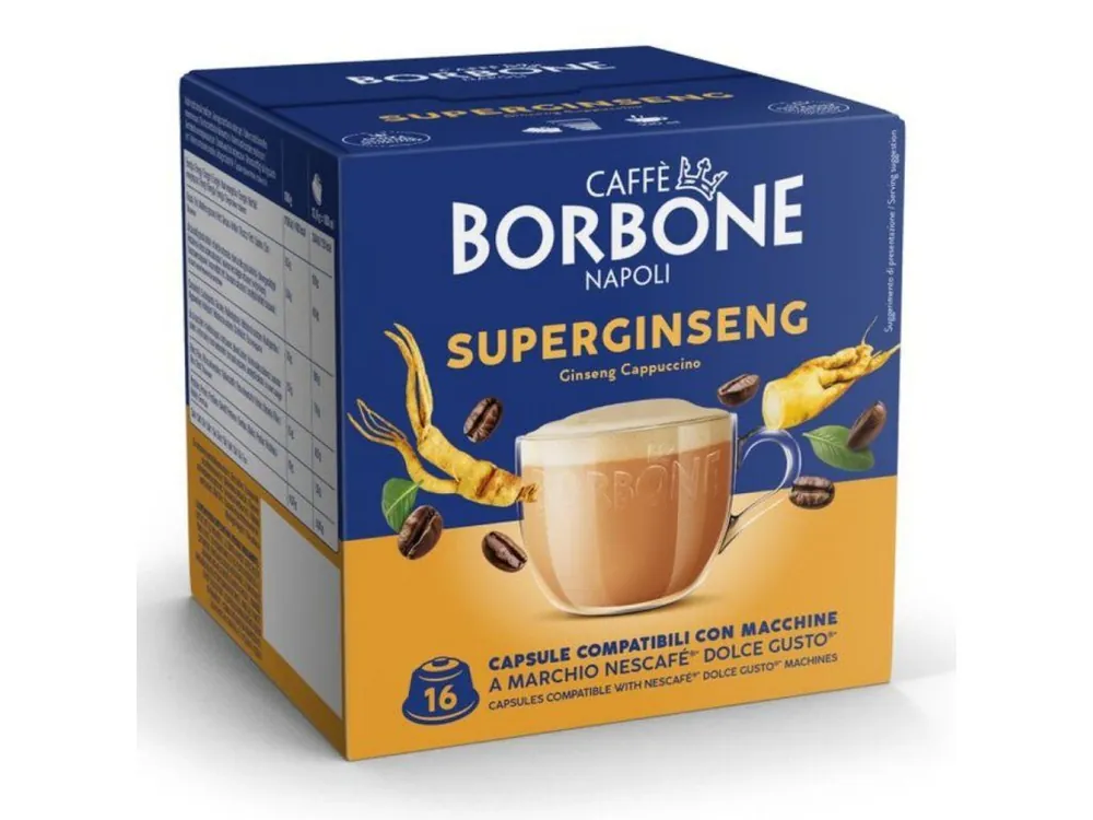 Caffé Borbone SUPERGINSENG ginseng coffee capsules for Dolce Gusto 16 pcs