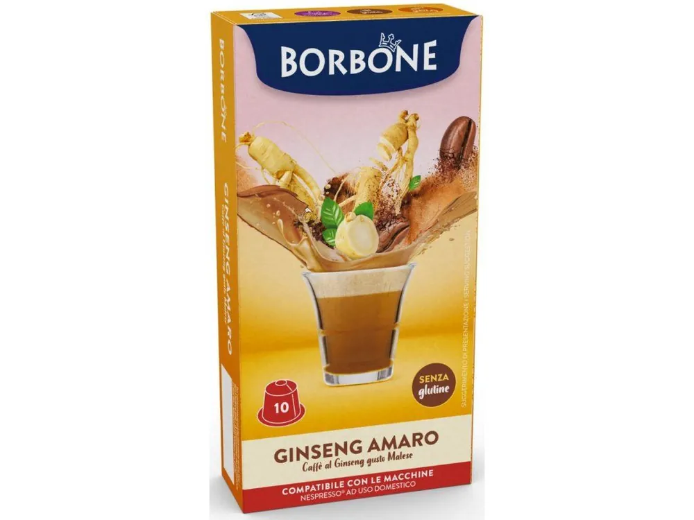 Caffe Borbone Ginseng coffee bitter with milk capsules for Nespresso® 10 pcs