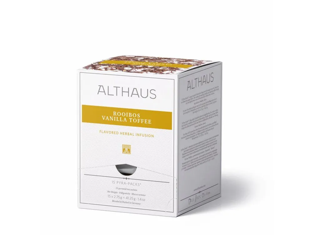 Althaus herbal tea Rooibos Vanilla Toffee Pyra Pack 15x2.75g