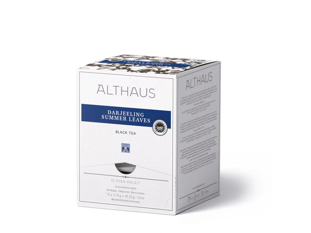 Althaus black tea - Darjeeling Summer Leaves Pyra Pack 15x2.75g