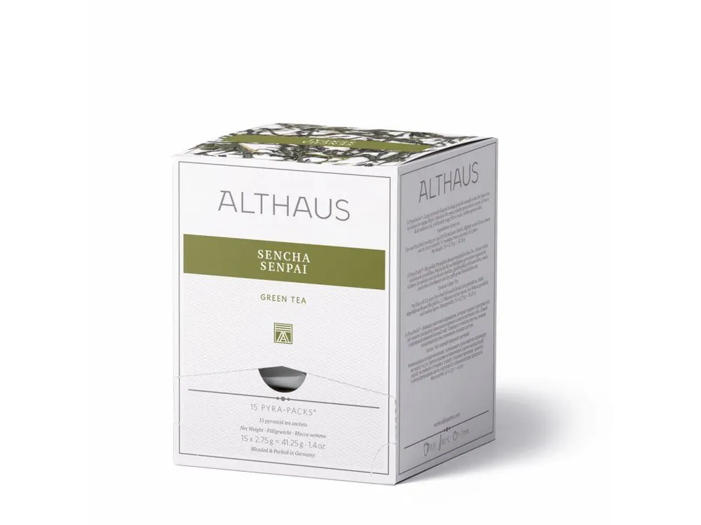 Althaus green tea Sencha Senpai Pyra Pack 15x2.75g