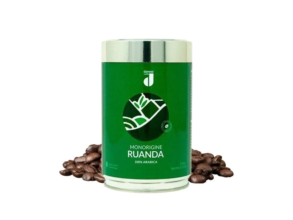 Danesi caffe Ruanda Monorigine coffee beans can 250g