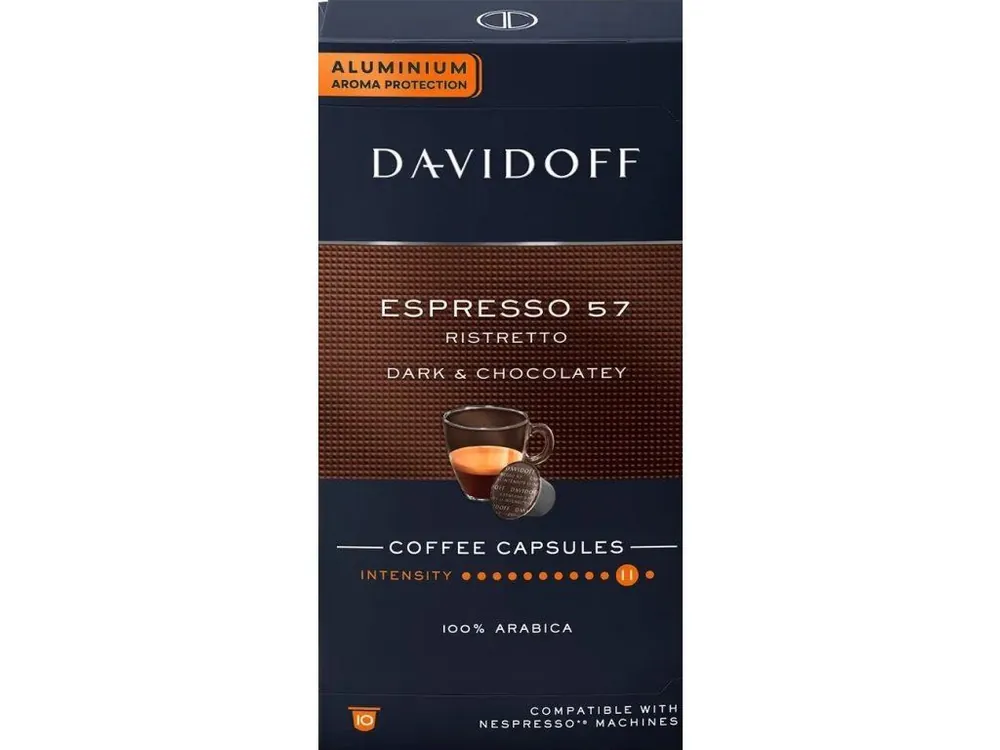 Davidoff Espresso 57 Ristretto aluminum capsules for Nespresso 10 pcs