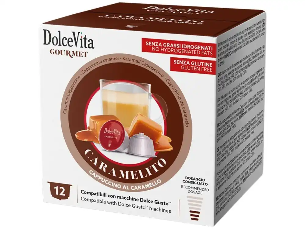 Dolce Vita Cappuccino with caramel flavor for Dolce Gusto 12 capsules