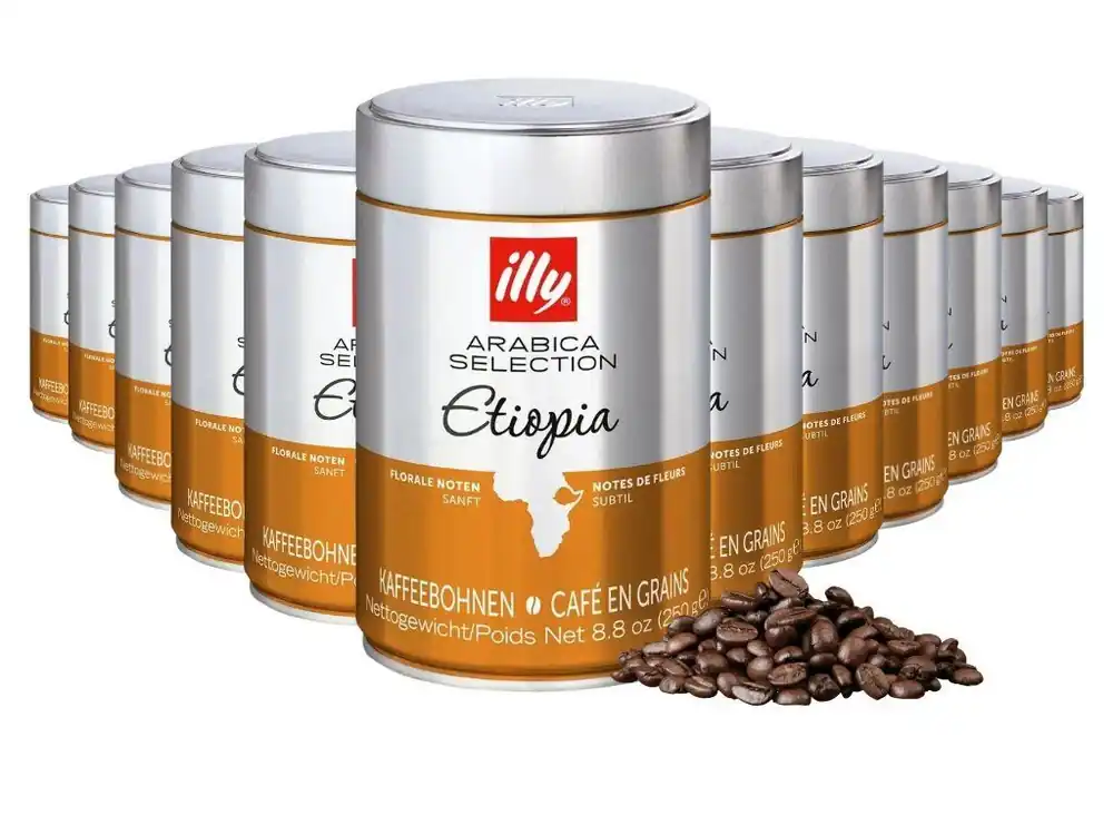 Illy Ethiopia coffee beans 250g 12 pcs