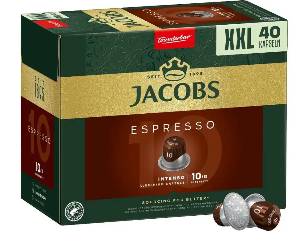 Jacobs Espresso Intenso inenzita 10 capsules for Nespresso 40 pcs