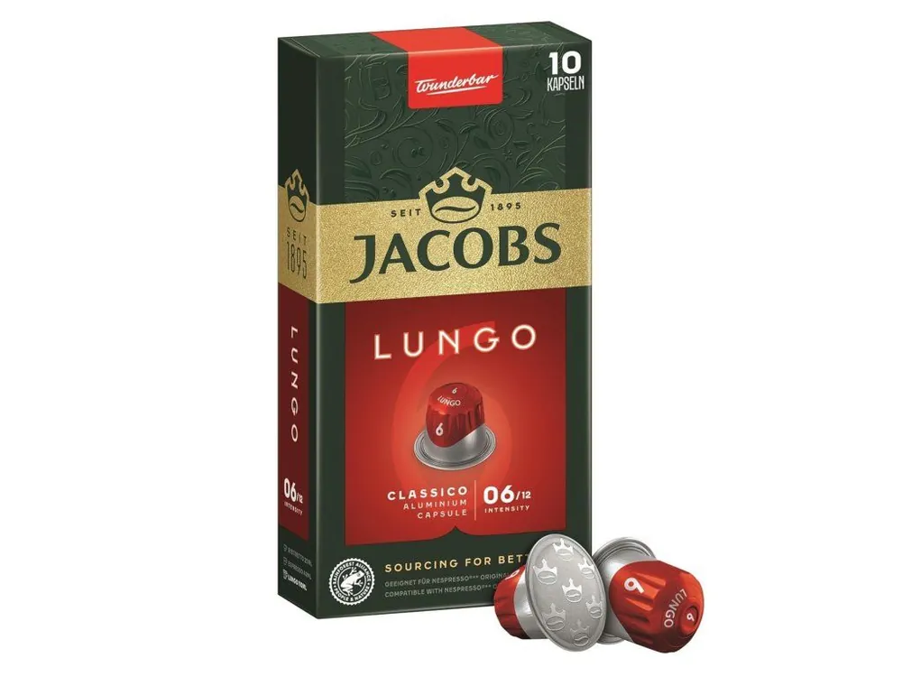JACOBS Espresso Lungo 6 for Nespresso 10 pieces of aluminum capsules