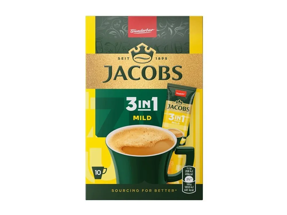 Jacobs Mild 3in1 Instant Coffee 10 x 11.1g