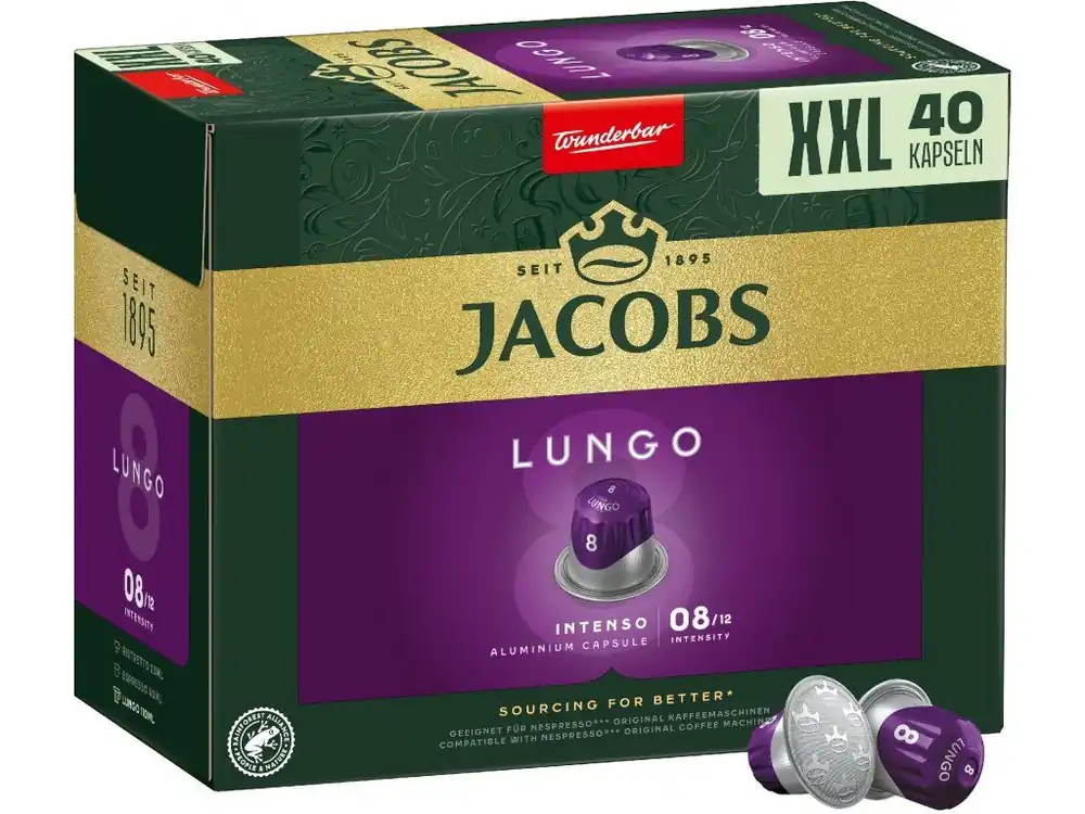 Jacobs Lungo Intenso inenzita 8 capsules for Nespresso 40 pcs