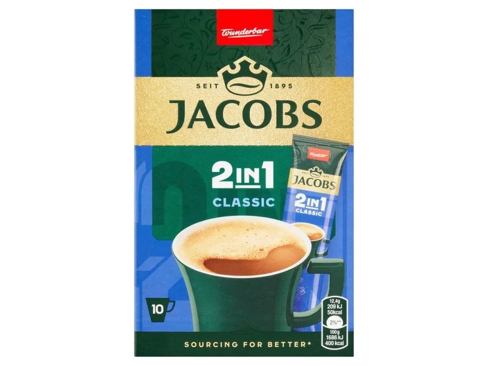 Jacobs Original 2in1 Instant Coffee 10 x 12.4g