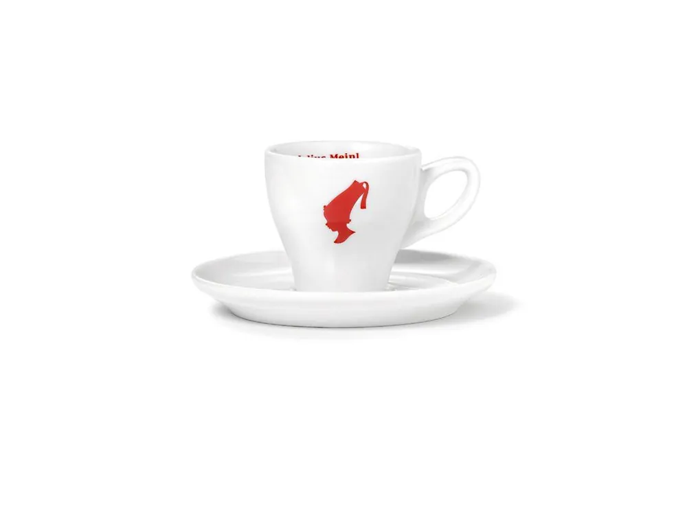 Julius Meinl white porcelain cup with saucer for Melange 105 ml