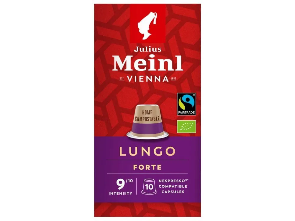Julius Meinl INSPRESSO Lungo Compostable coffee capsules Faitrade for Nespresso 10 pcs