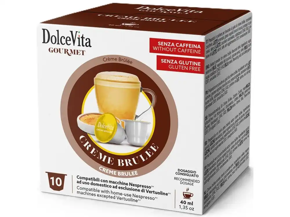 Capsules for Nespresso Italfoods Dolce Vita CREME BRULEE milk drink 10 pcs