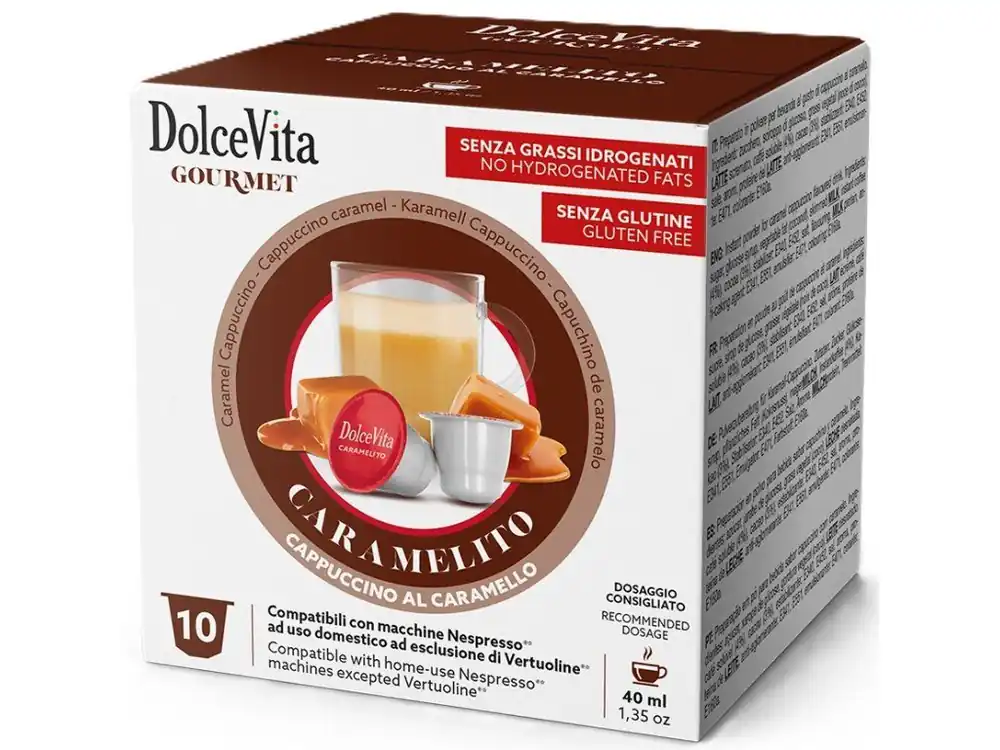 Capsules for Nespresso Italfoods Dolce Vita cappuccino with CARAMEL 10 pieces
