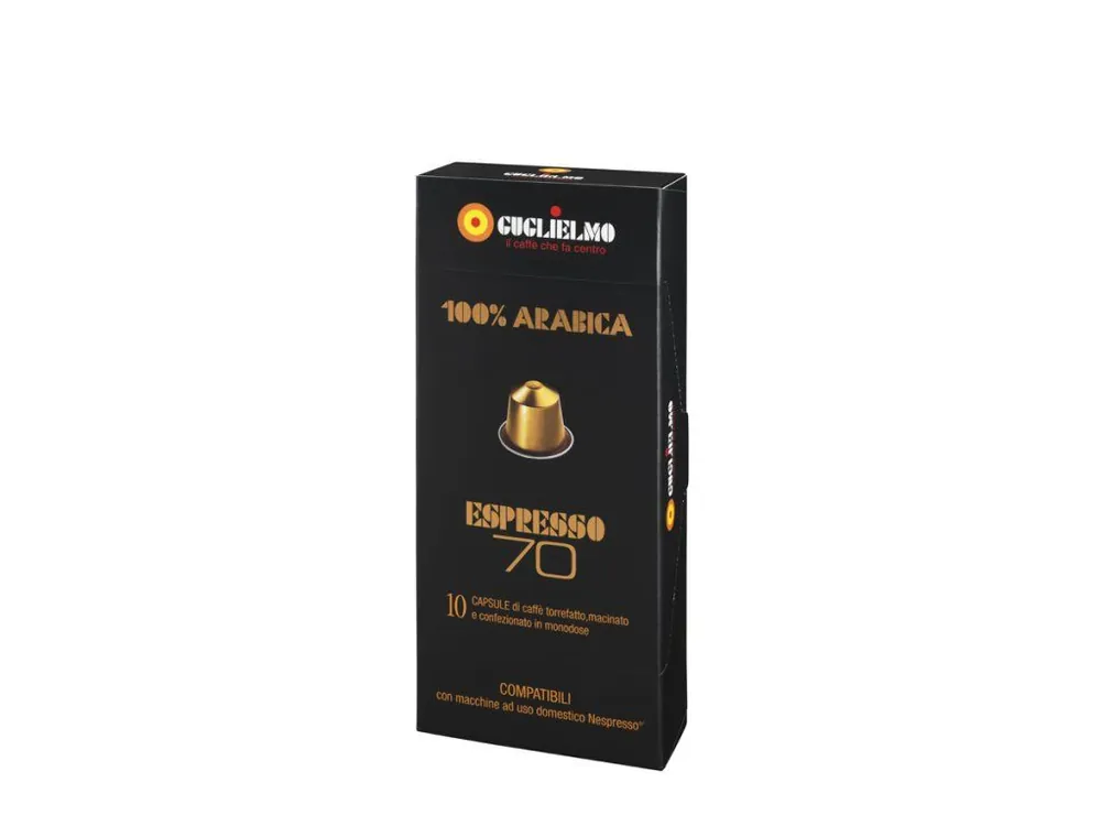 Capsules Guglielmo Lespreso70 GOLD for Nespresso® 10 pieces