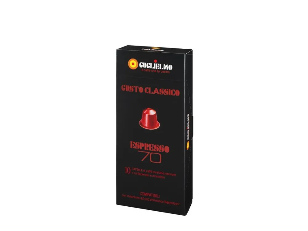 Capsules Guglielmo Lespreso70 RED for Nespresso® 10 pieces