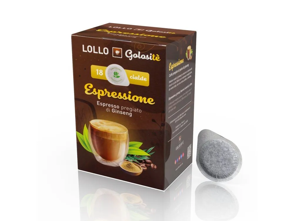 Coffee ESE pods Lollo Café Ginseng Espressione ginseng espresso 18 pcs