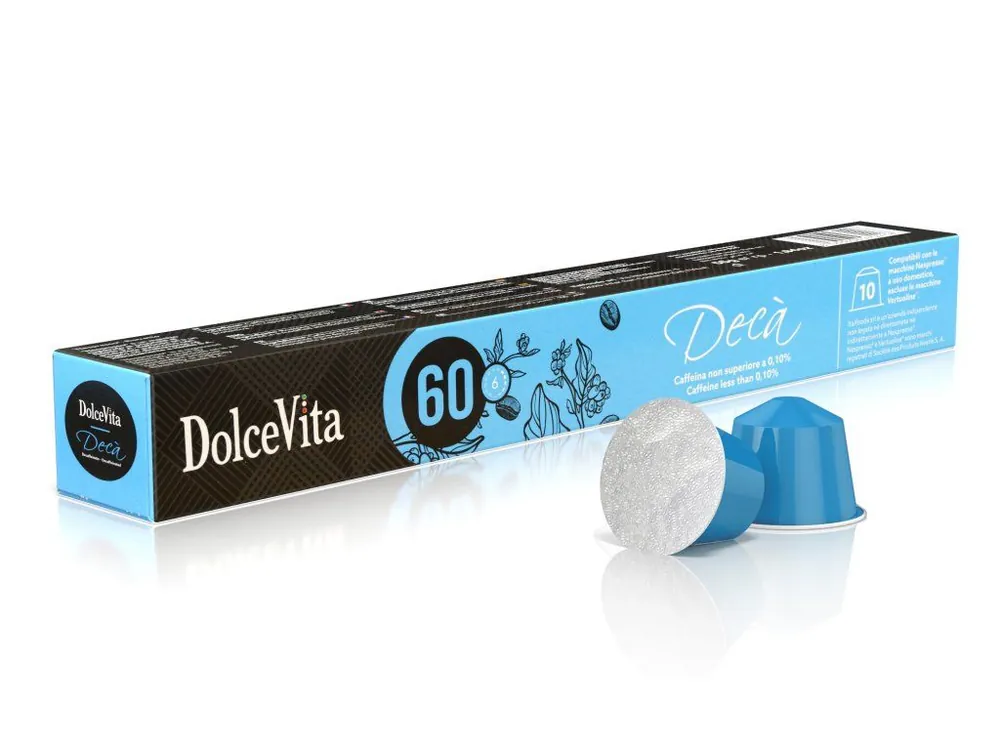 Coffee capsules Italfoods Dolce Vita DECA decaffeinated for Nespresso 10 pieces