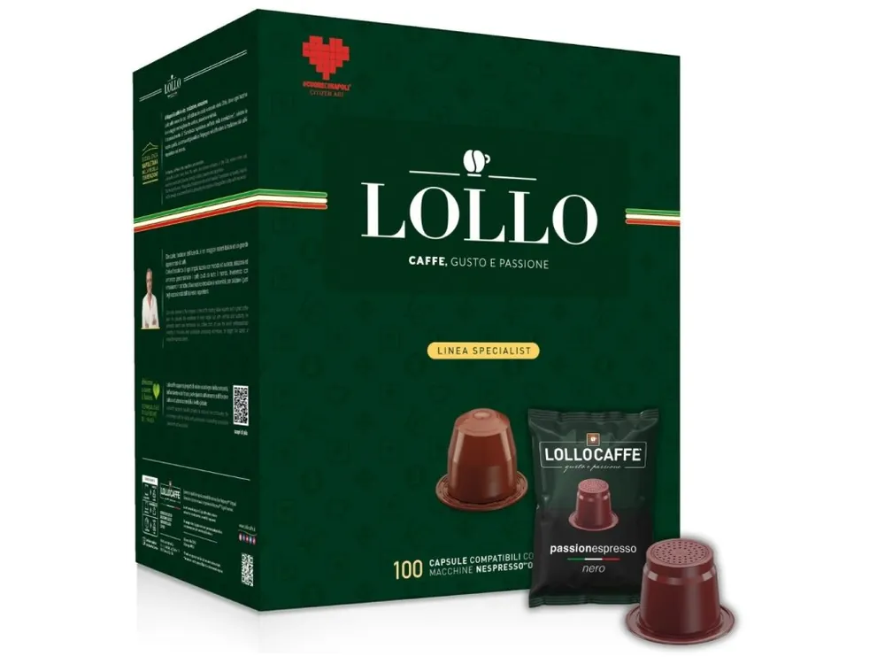 Coffee capsules Lollo caffé Nero Espresso for NESPRESSO® 100 pieces
