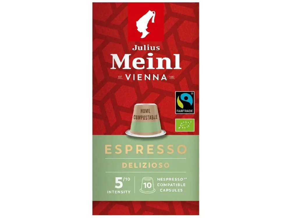 Compostable coffee capsules Julius Meinl INSPRESSO Espresso Bio & Faitrade for Nespresso 10 pcs