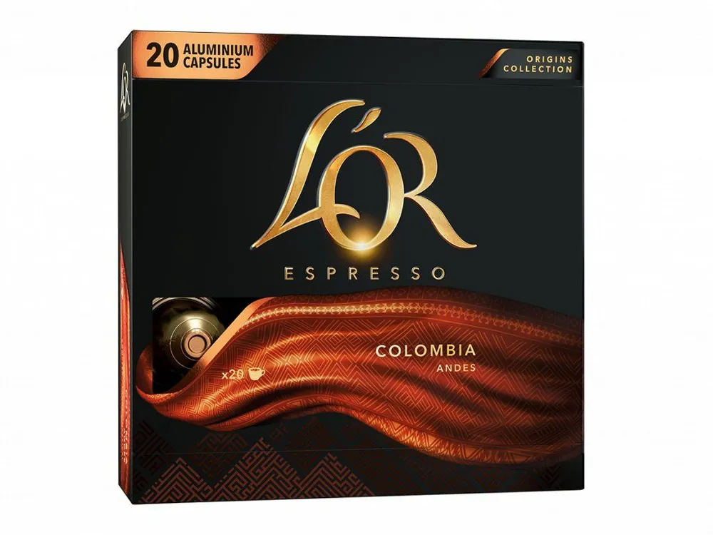 L‘OR Espresso Colombia Andes - 20 aluminum capsules compatible with Nespresso® coffee machines