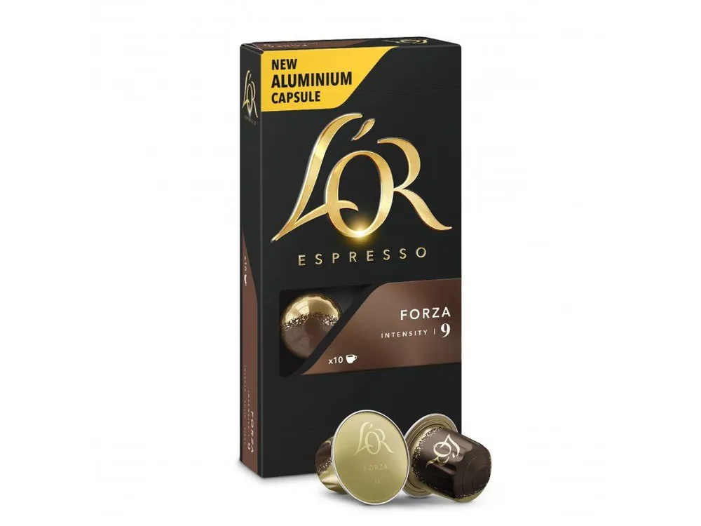 L´OR Espresso Forza Intensity 9 - 10 aluminum capsules compatible with Nespresso® coffee machines*