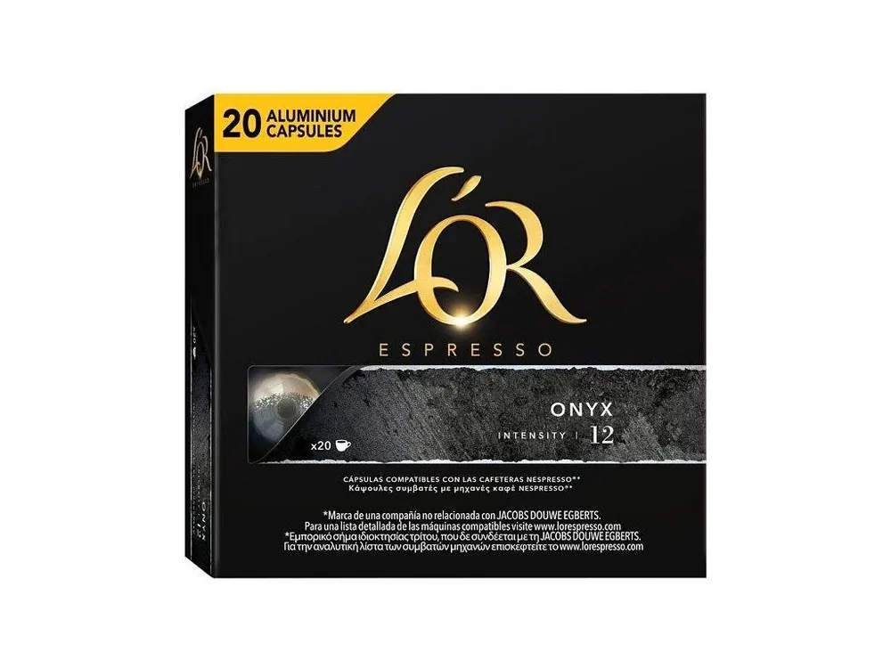 L‘OR Espresso Onyx Intensity 12 aluminum capsules for Nespresso® 20 pcs