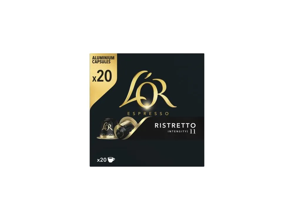 L´OR Espresso Ristretto Intensity 11 - 20 aluminum capsules compatible with Nespresso® coffee machines*