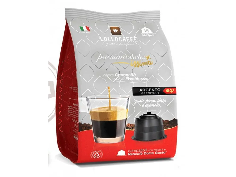 Lollo caffé ARGENTO espresso to Dolce Gusto 16 capsules