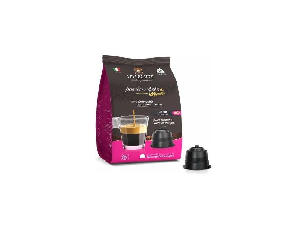 Lollo caffé NERO espresso to Dolce Gusto 16 capsules
