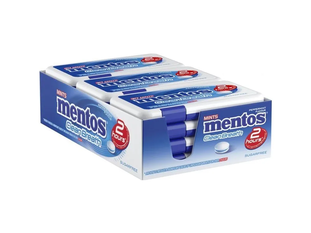 Mentos CleanBreath Peppermint Carton 12 x 21 g