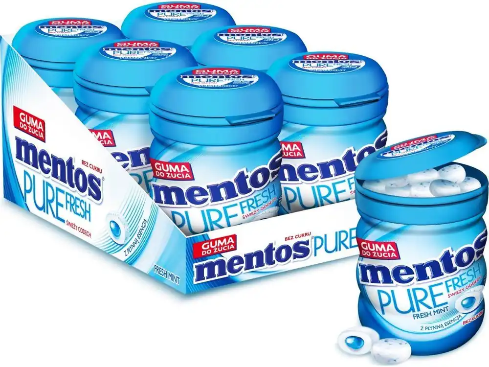 Mentos Pure Fresh Freshmint Carton 6x60 g