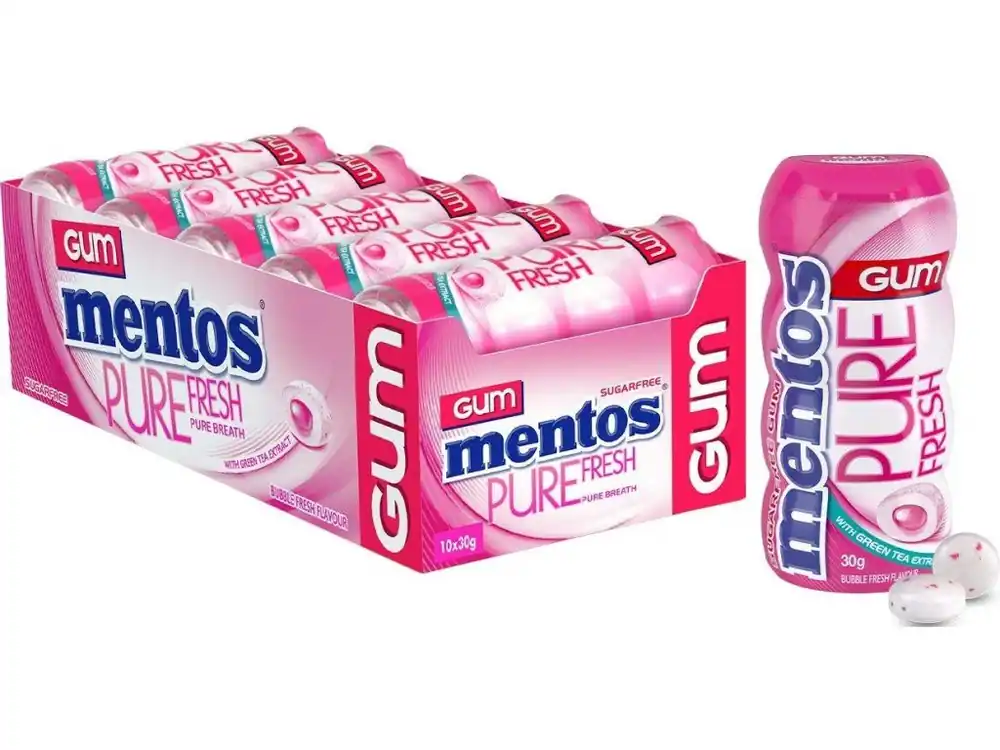 Mentos Pure Fresh Gum Bubble Fresh 10 x 30 g