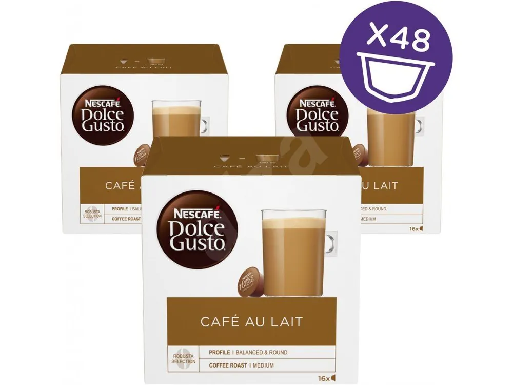 Nescafé Dolce Gusto Cafe au LAIT 3 PACKAGES, 3x16 capsules