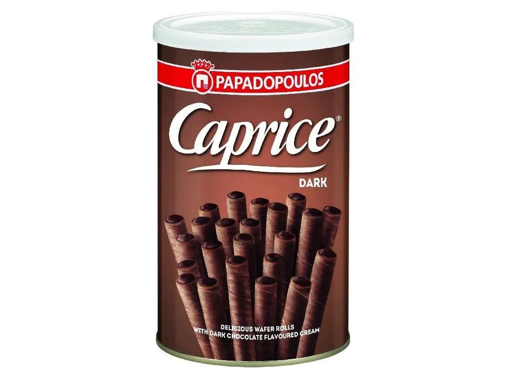 Papadopoulos Caprice filled tubes Dark 115 g