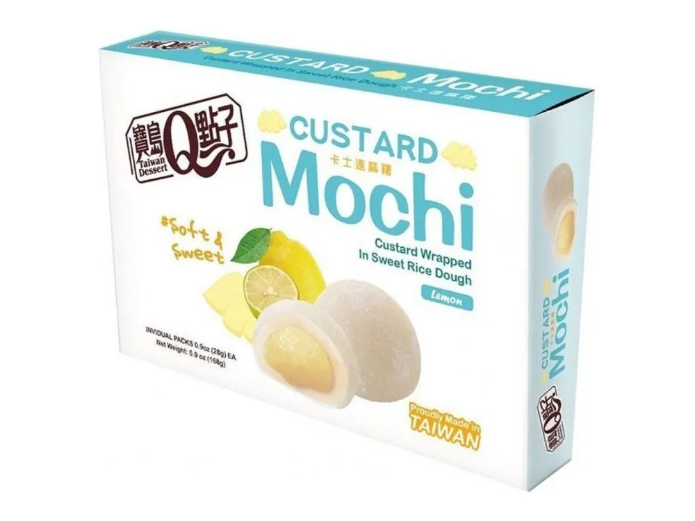 Qmochi Japanese Cookies with lemon flavor 168g